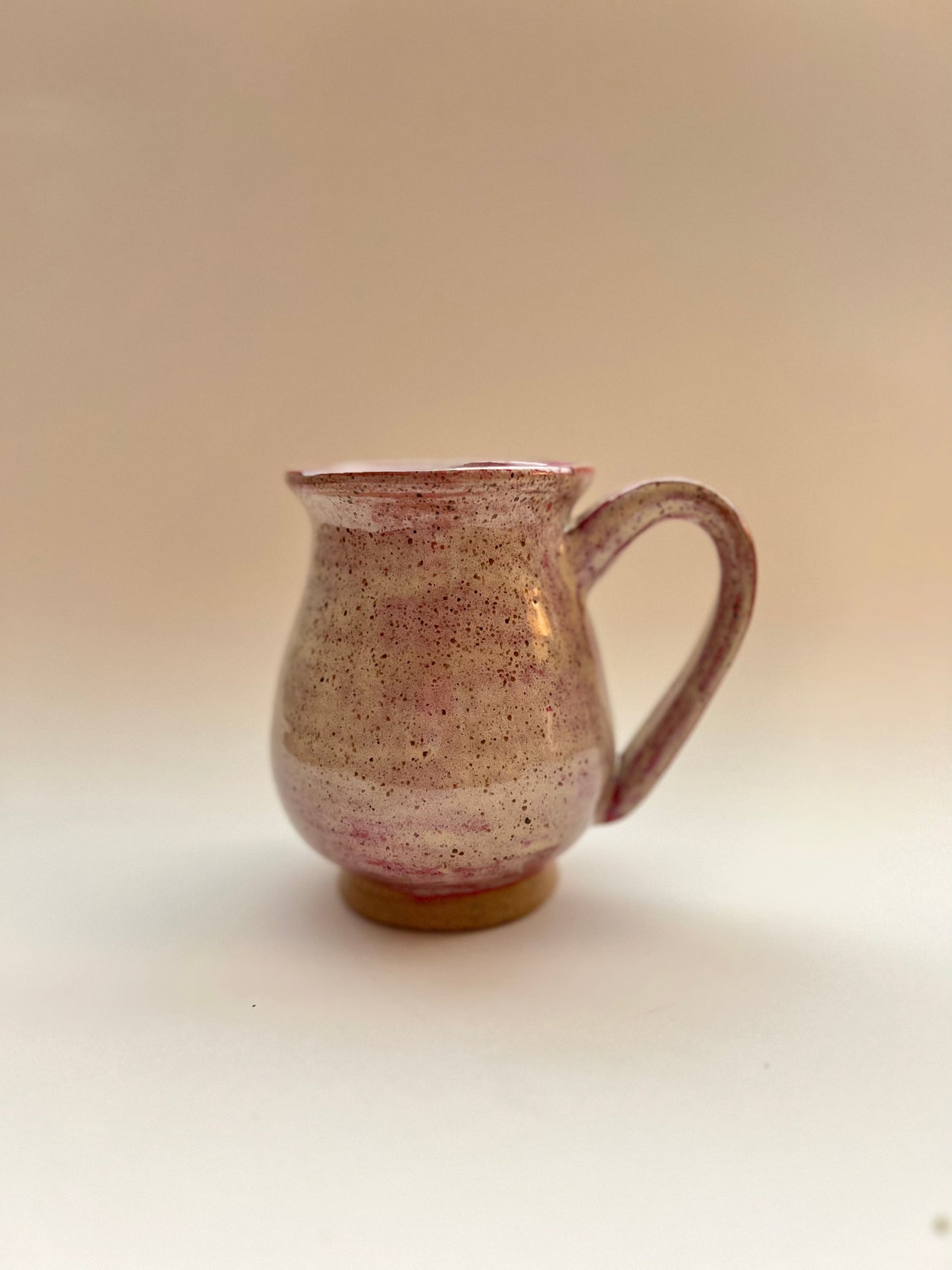 Pink speckled mug