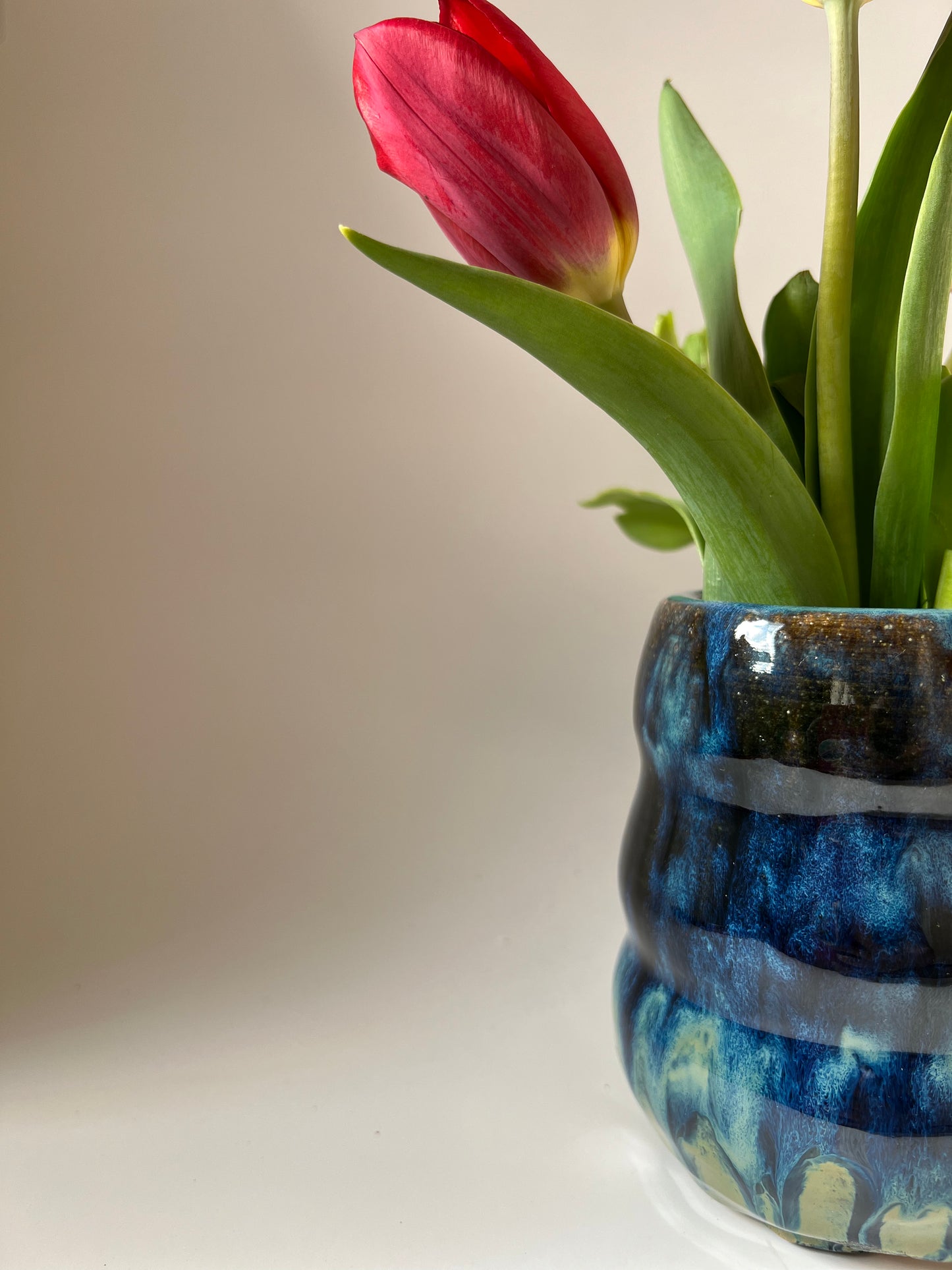 Blue bubble vase