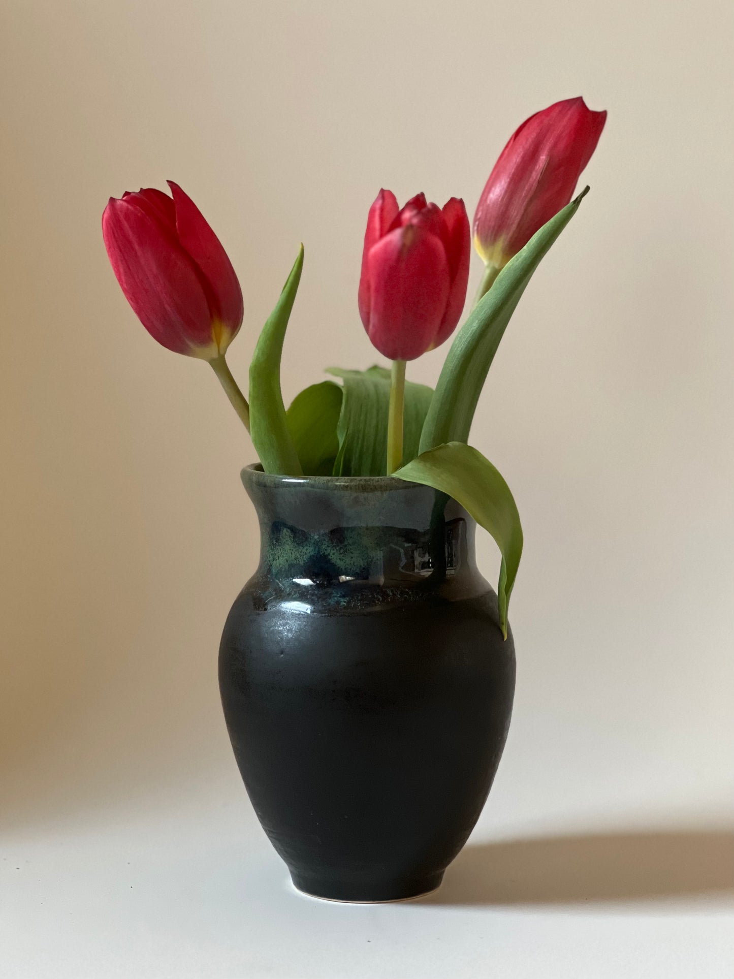 Matte black vase