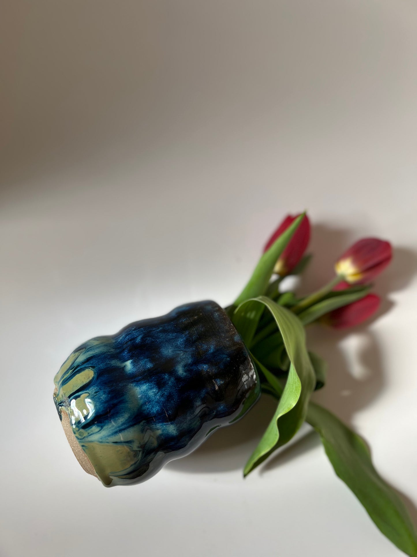 Blue bubble vase