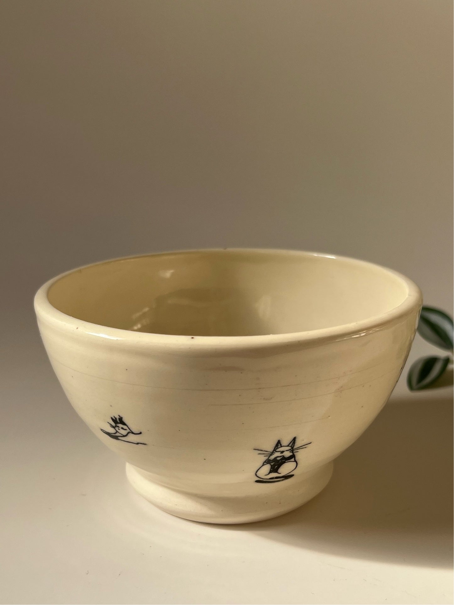 Cat printed bowl