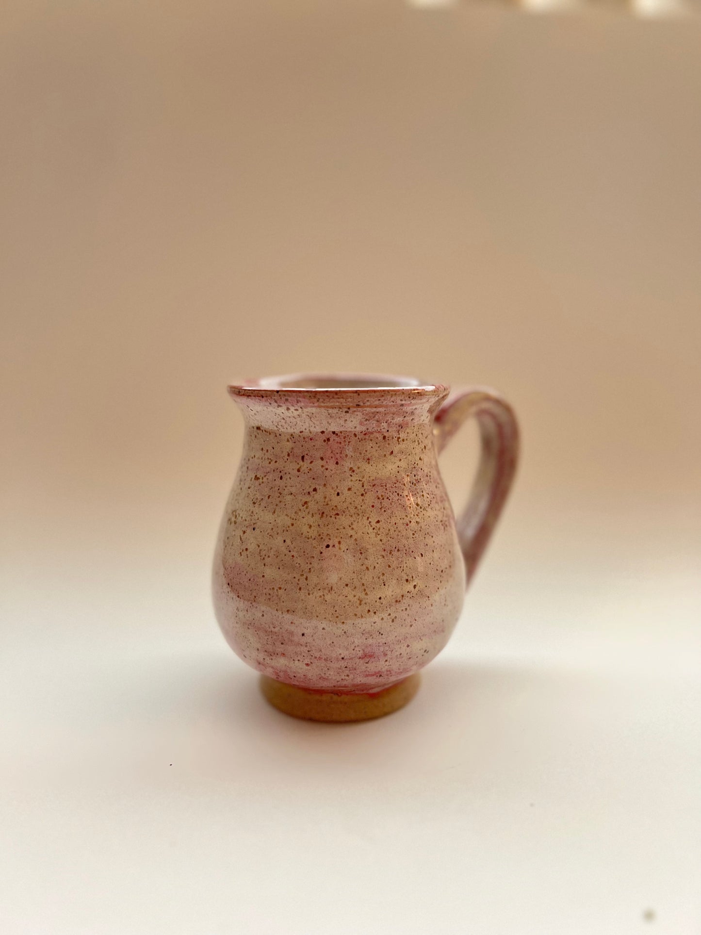 Pink speckled mug