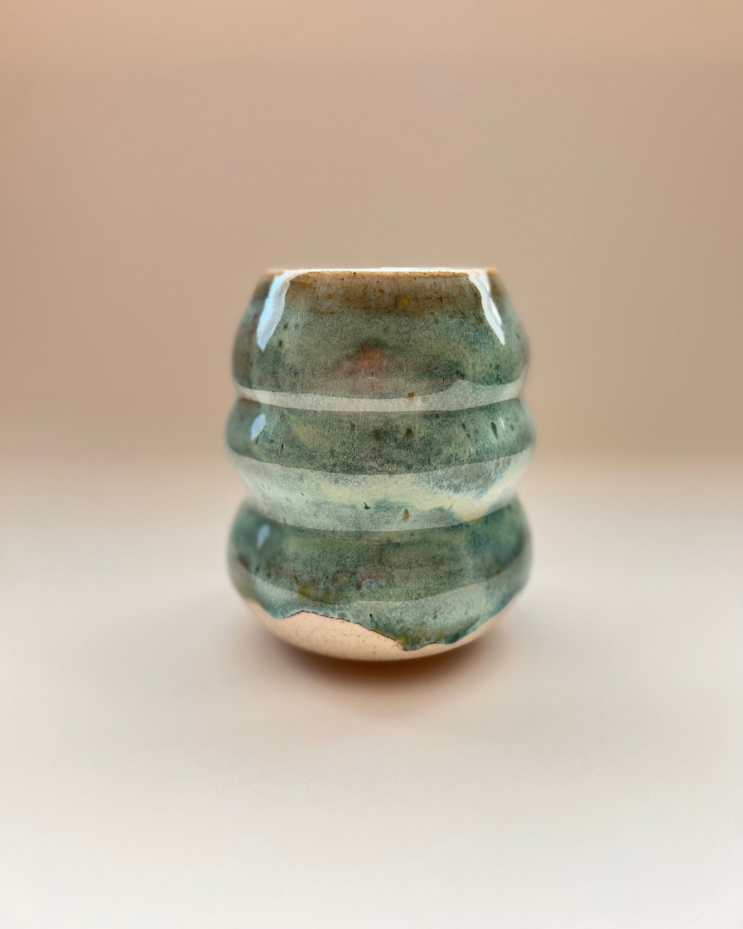 Sea green bubble vase