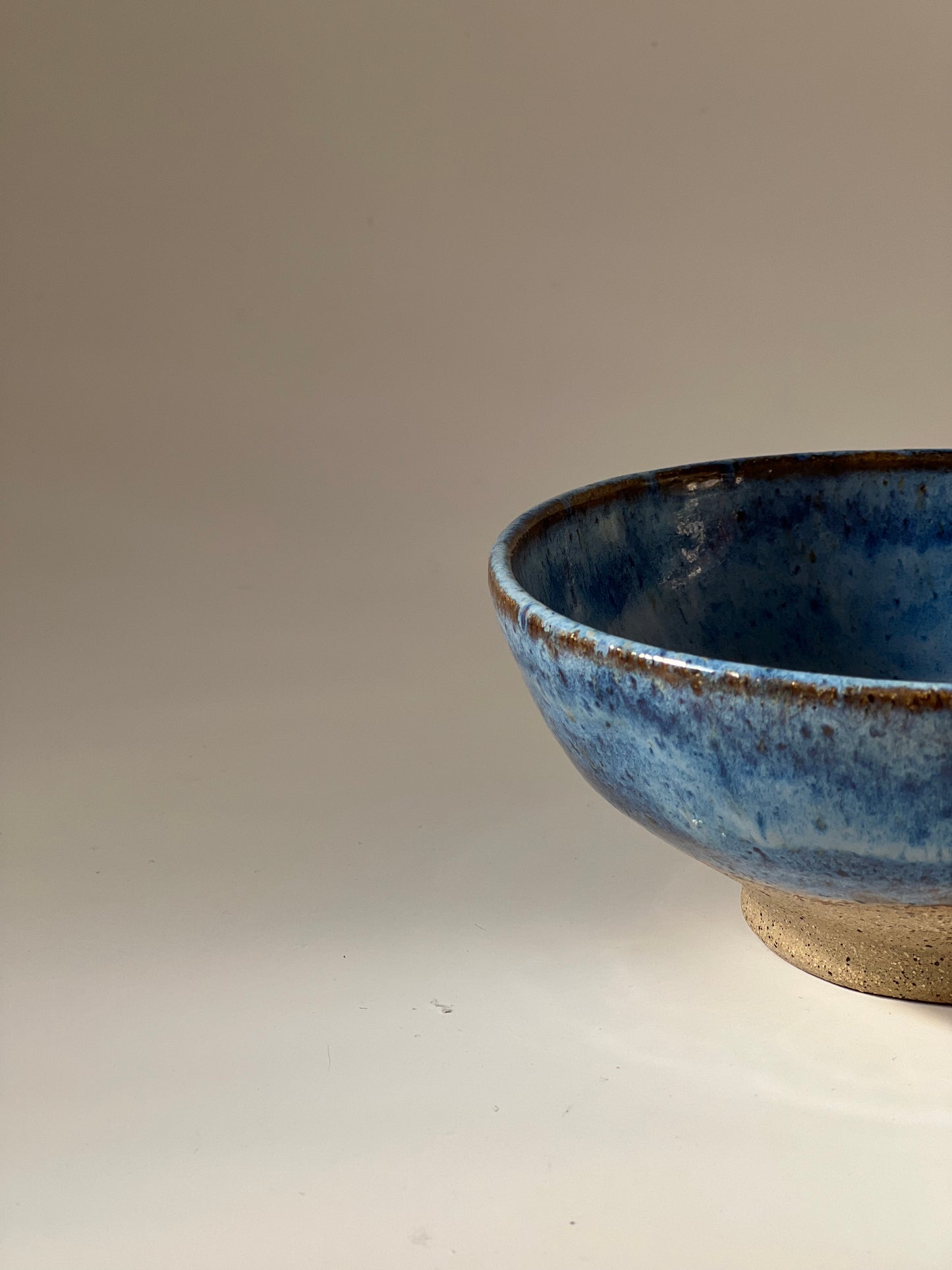 Blue speckled bowl